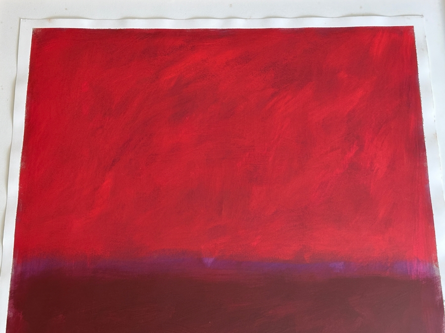 Gerrit Greve (1948-2024, Cardiff by the Sea, CA) Original Acrylic Painting On Paper Untitled Signed Lower Right 26 X 36 Framed 31 X 41 Estimate $1,000 - $2,000 [Photo 2]