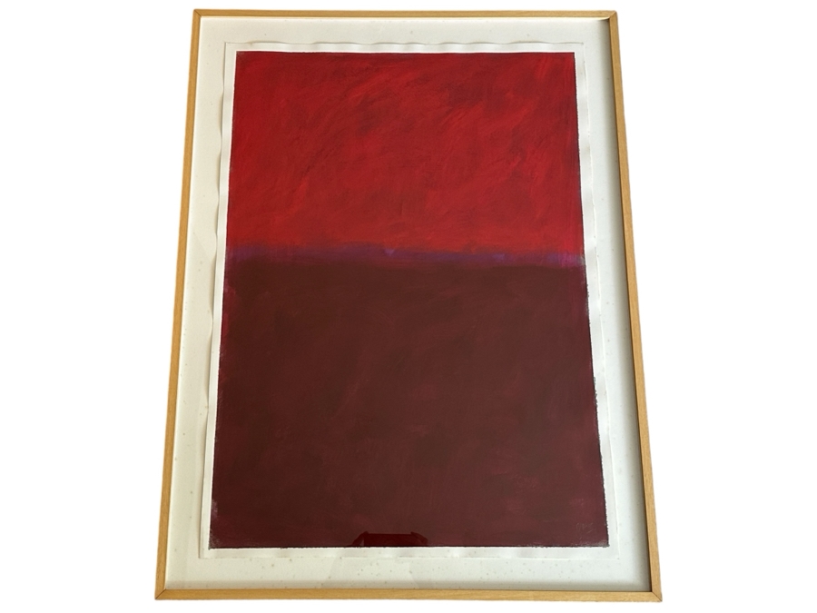 Gerrit Greve (1948-2024, Cardiff by the Sea, CA) Original Acrylic Painting On Paper Untitled Signed Lower Right 26 X 36 Framed 31 X 41 Estimate $1,000 - $2,000 [Photo 1]