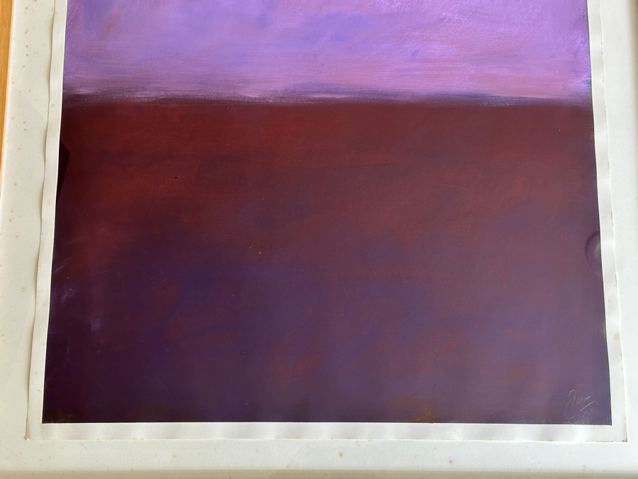 Gerrit Greve (1948-2024, Cardiff by the Sea, CA) Original Acrylic Painting On Paper Untitled Signed Lower Right 26 X 36 Framed 31 X 41 Estimate $1,000 - $2,000 [Photo 2]