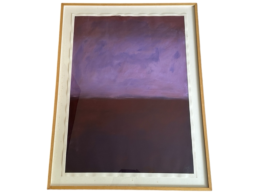 Gerrit Greve (1948-2024, Cardiff by the Sea, CA) Original Acrylic Painting On Paper Untitled Signed Lower Right 26 X 36 Framed 31 X 41 Estimate $1,000 - $2,000 [Photo 1]
