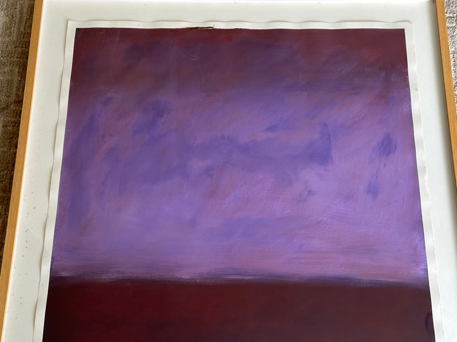 Gerrit Greve (1948-2024, Cardiff by the Sea, CA) Original Acrylic Painting On Paper Untitled Signed Lower Right 26 X 36 Framed 31 X 41 Estimate $1,000 - $2,000 [Photo 3]