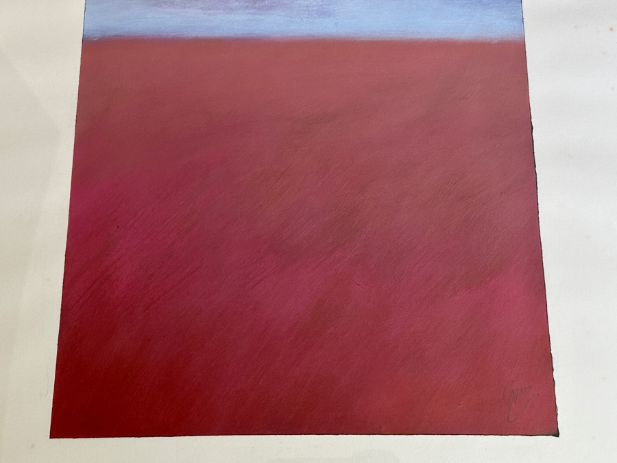 Gerrit Greve (1948-2024, Cardiff by the Sea, CA) Original Acrylic Painting On Paper Untitled Signed Lower Right 26 X 36 Framed 31 X 41 Estimate $1,000 - $2,000 [Photo 6]