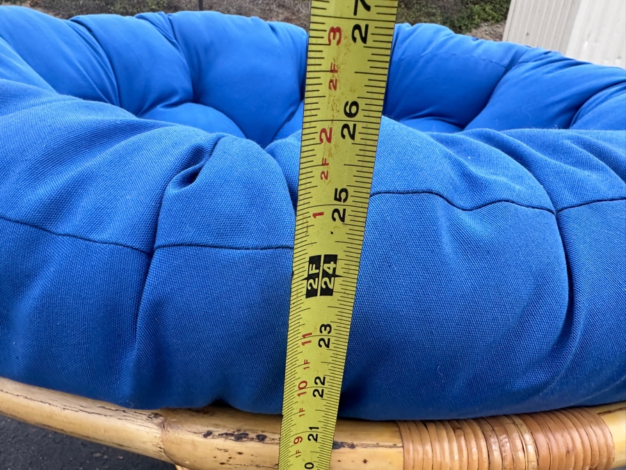 Just Added - Rattan Papasan Chair With Cushion 44W X 25H [Photo 11]