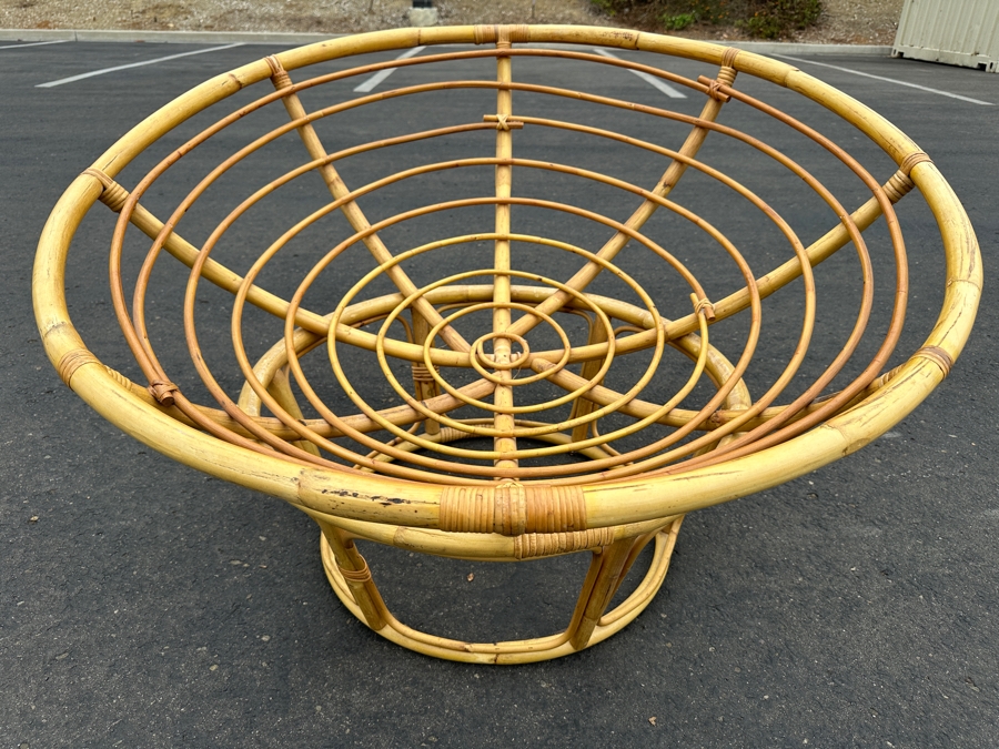 Just Added - Rattan Papasan Chair With Cushion 44W X 25H [Photo 6]