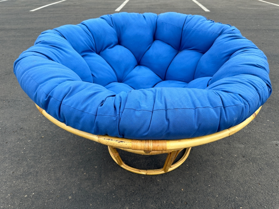 Just Added - Rattan Papasan Chair With Cushion 44W X 25H [Photo 10]