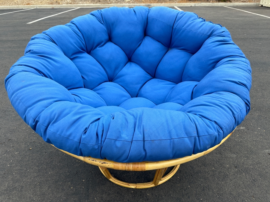 Just Added - Rattan Papasan Chair With Cushion 44W X 25H [Photo 8]