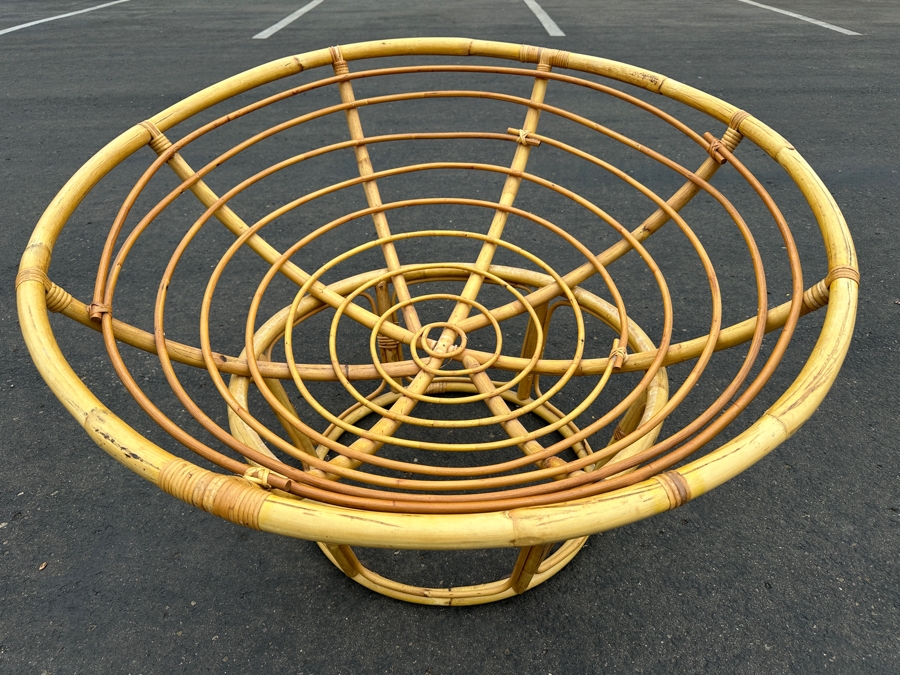 Just Added - Rattan Papasan Chair With Cushion 44W X 25H [Photo 3]