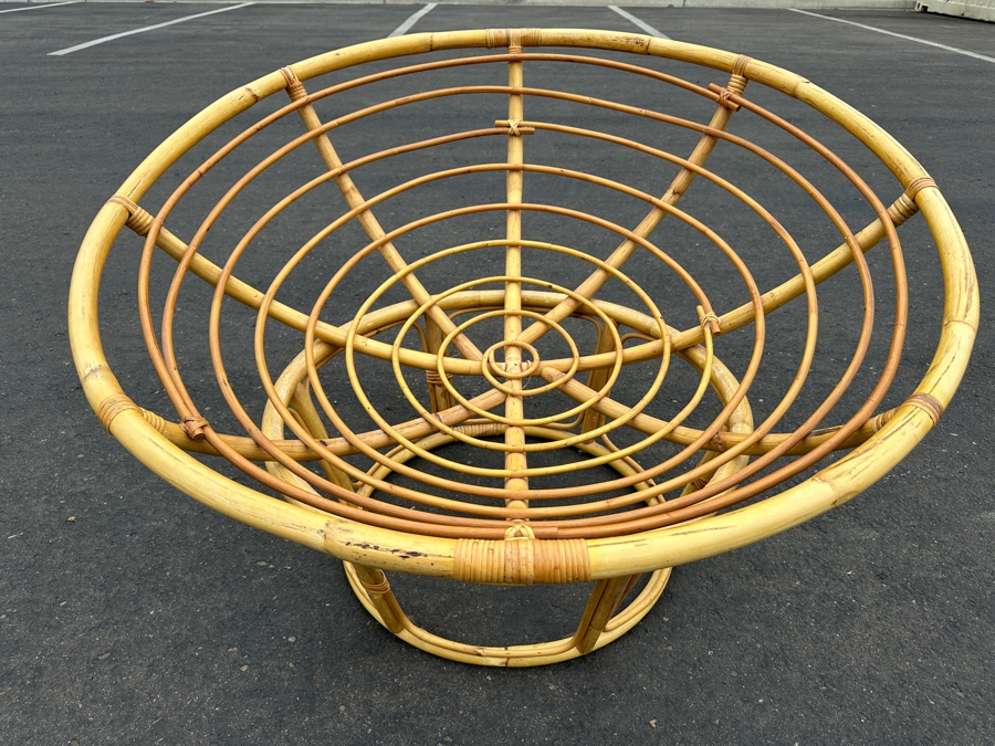 Just Added - Rattan Papasan Chair With Cushion 44W X 25H [Photo 5]