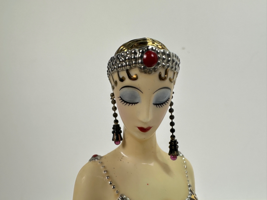 Vintage House Of Erte Ocelot Limited Edition Hand Painted Fine Porcelain Erte Figurine Sevenarts Ltd. The Franklin Mint 9H [Photo 14]