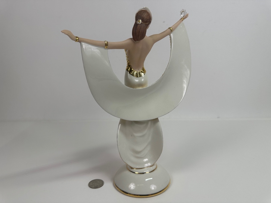 Franklin Mint Fine Porcelain Figurine 'Sunrise In Gold' 11H [Photo 5]