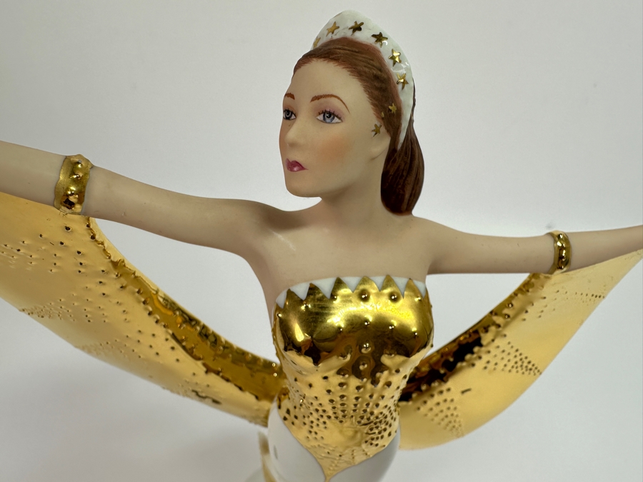Franklin Mint Fine Porcelain Figurine 'Sunrise In Gold' 11H [Photo 3]