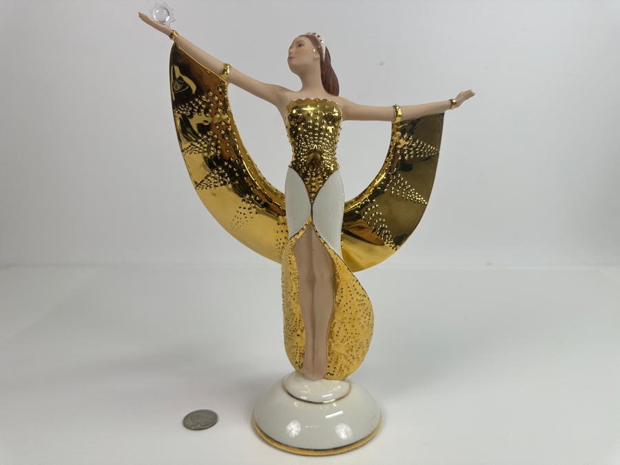 Franklin Mint Fine Porcelain Figurine 'Sunrise In Gold' 11H [Photo 8]