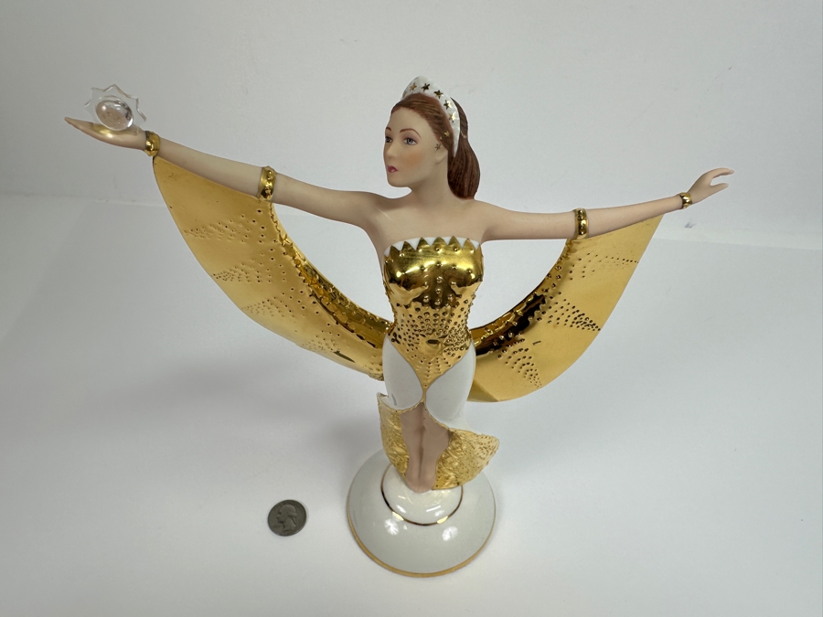 Franklin Mint Fine Porcelain Figurine 'Sunrise In Gold' 11H [Photo 4]