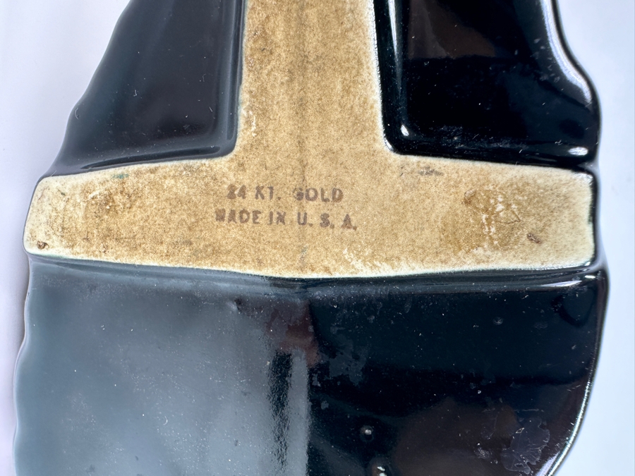 Vintage 24K Gold Plated Porcelain Jaguar Leopard Planter Figurine 9W X 4D X 5.5H [Photo 7]