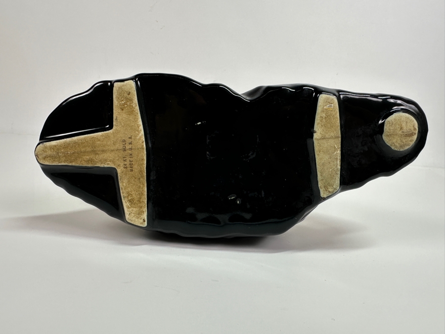 Vintage 24K Gold Plated Porcelain Jaguar Leopard Planter Figurine 9W X 4D X 5.5H [Photo 6]