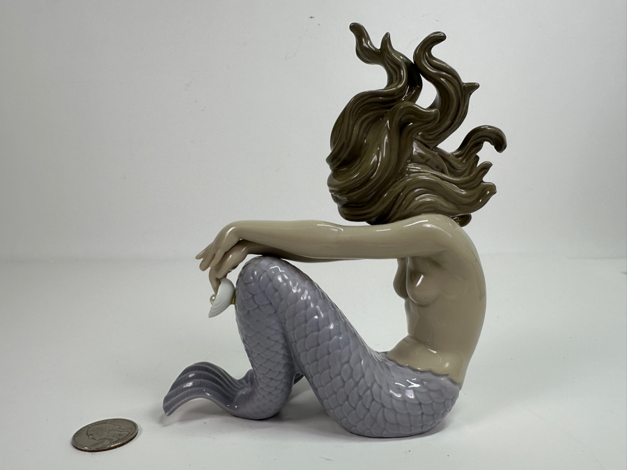 Vintage Lladro Illusion Mermaid Figurine 01001413 6.5H Retails $480 [Photo 6]