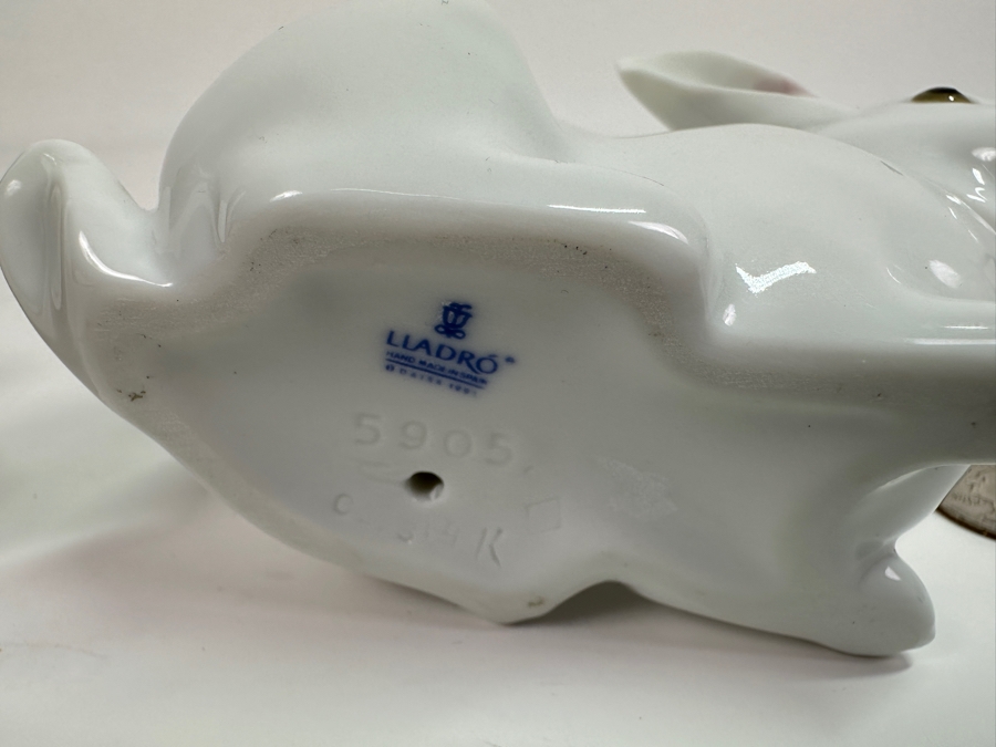 Vintage Lladro Cat & Rabbit Porcelain Figurines 4'H [Photo 10]