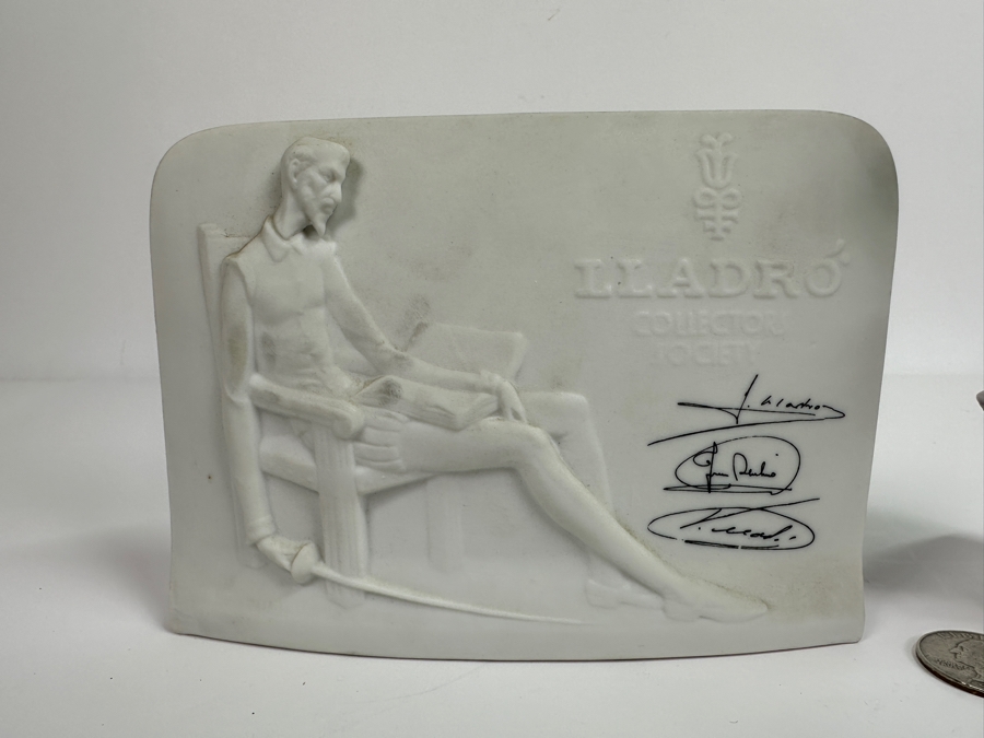 Vintage Lladro Summer Stroll 7611 Porcelain Figurine With Lladro Collectors Society Plaque Retails $150 [Photo 4]