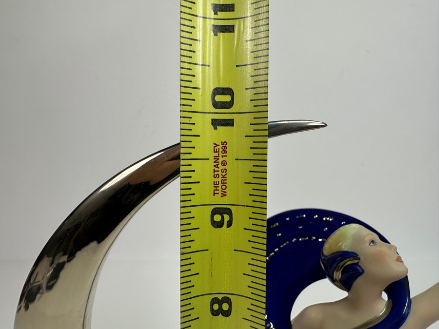 Franklin Mint Moonlight In Platinum By Victoria Oldham Fine Porcelain Figurine 10H Retails $200 [Photo 8]