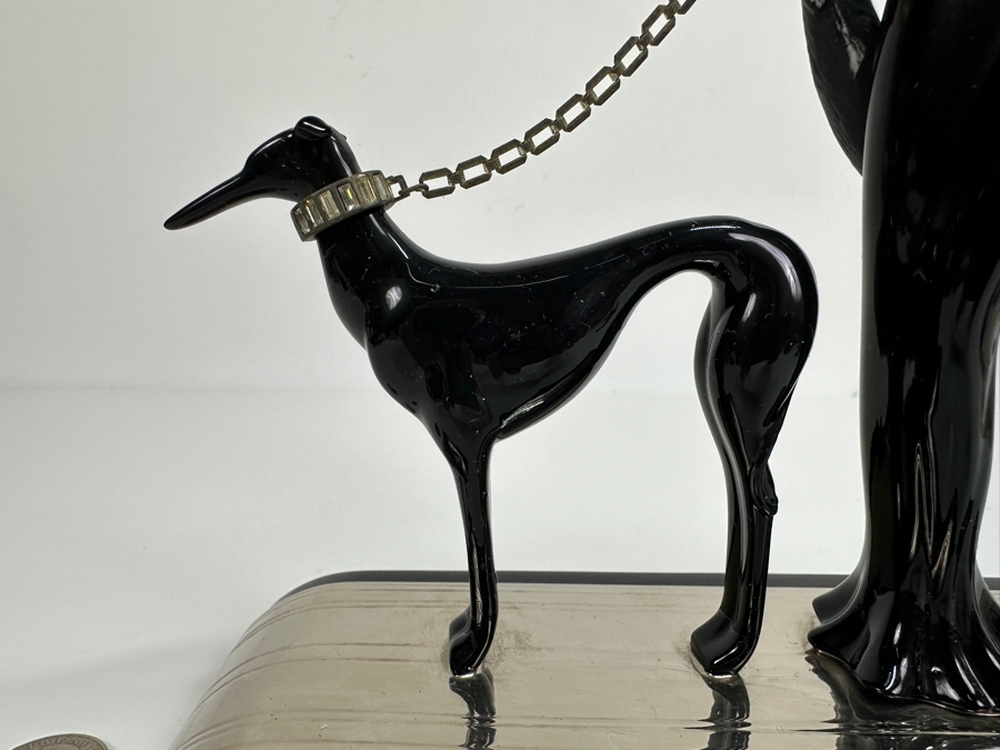 House Of Erte Symphony In Black Limited Edition Hand Painted Fine Porcelain Erte Figurine 9.5W X 3.5D X 10.5H Retails $300 [Photo 4]