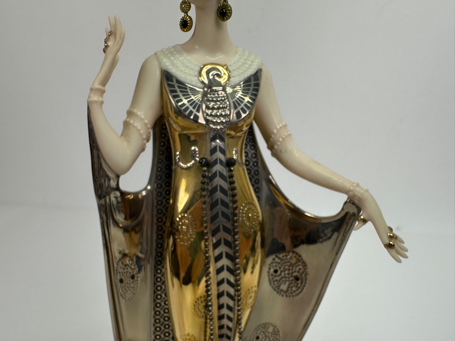 House Of Erte Isis Limited Edition Hand Painted Fine Porcelain Erte Figurine 10.5H Retails $300 [Photo 5]