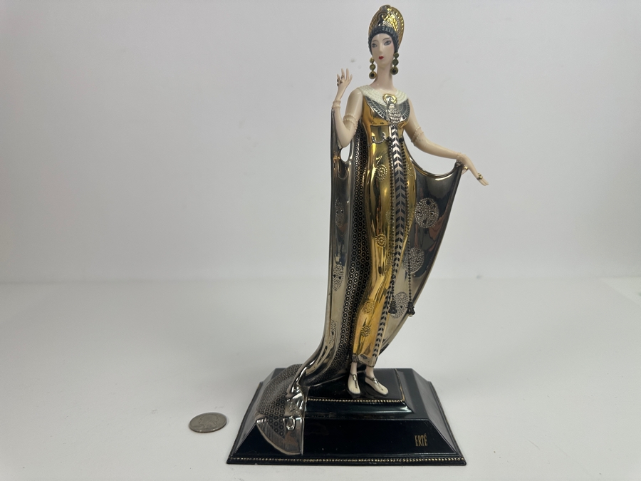House Of Erte Isis Limited Edition Hand Painted Fine Porcelain Erte Figurine 10.5H Retails $300 [Photo 2]
