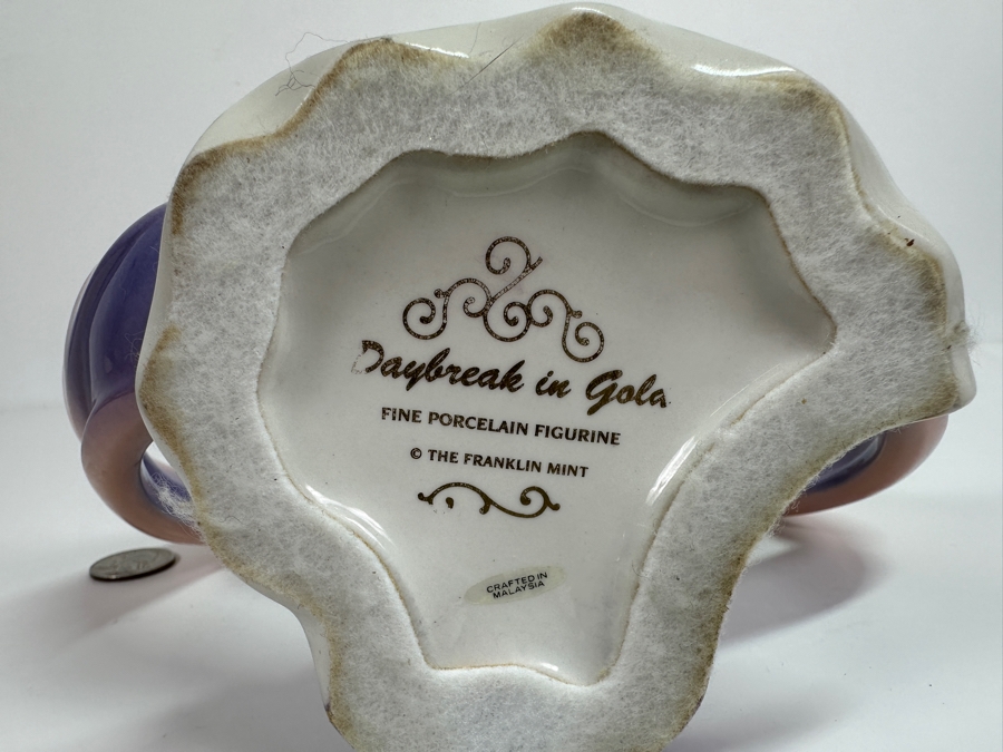 Franklin Mint Daybreak In Gold Fine Porcelain Figurine 11.5H Retails $150 [Photo 8]