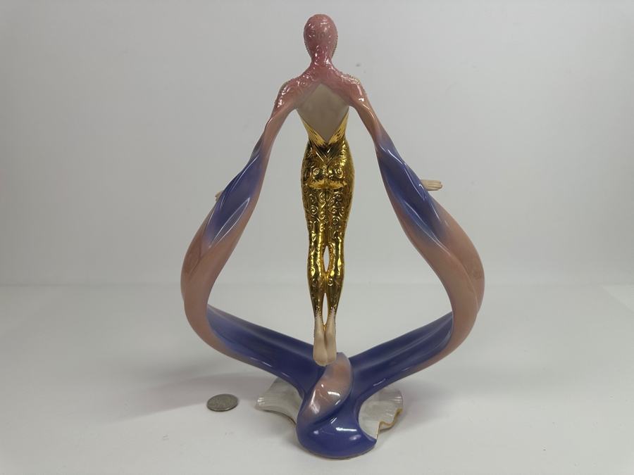 Franklin Mint Daybreak In Gold Fine Porcelain Figurine 11.5H Retails $150 [Photo 6]