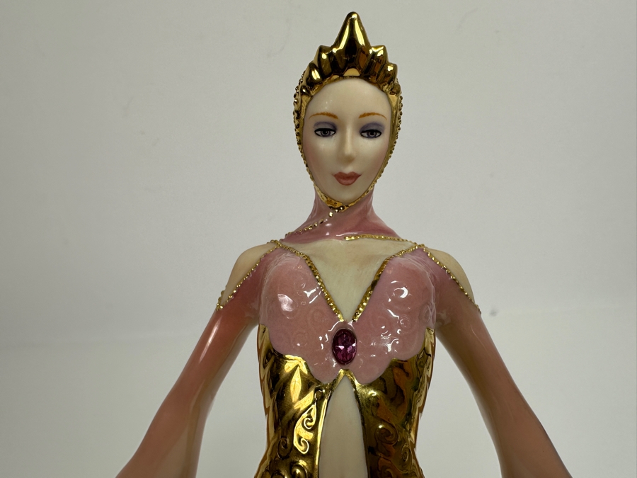 Franklin Mint Daybreak In Gold Fine Porcelain Figurine 11.5H Retails $150 [Photo 3]
