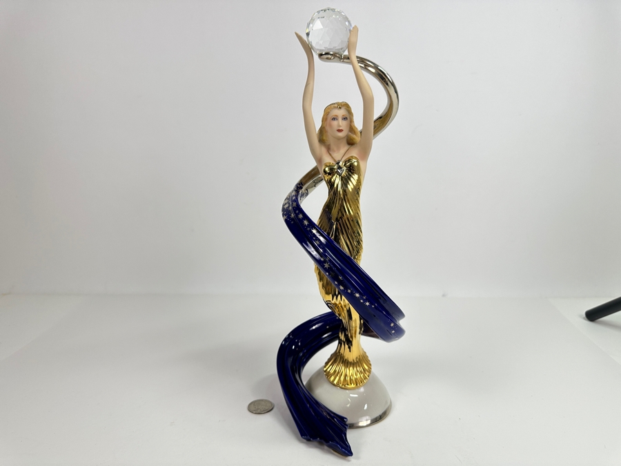 Franklin Mint Galaxy In Gold Fine Porcelain Figurine 14H Retails $150 [Photo 2]