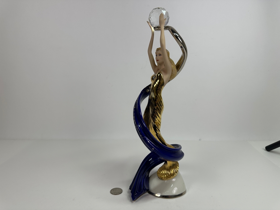 Franklin Mint Galaxy In Gold Fine Porcelain Figurine 14H Retails $150 [Photo 7]
