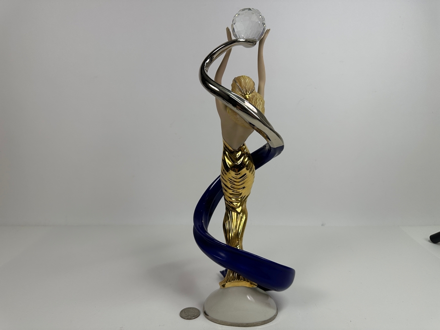 Franklin Mint Galaxy In Gold Fine Porcelain Figurine 14H Retails $150 [Photo 8]
