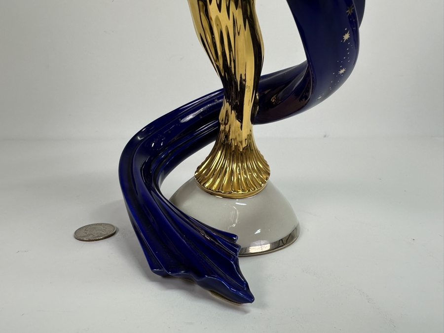 Franklin Mint Galaxy In Gold Fine Porcelain Figurine 14H Retails $150 [Photo 6]