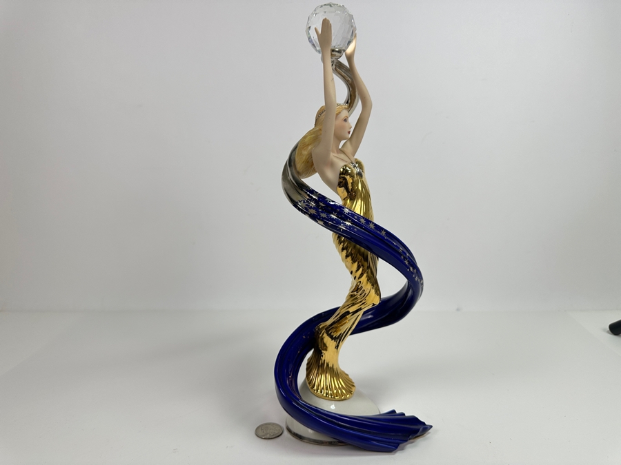 Franklin Mint Galaxy In Gold Fine Porcelain Figurine 14H Retails $150 [Photo 9]