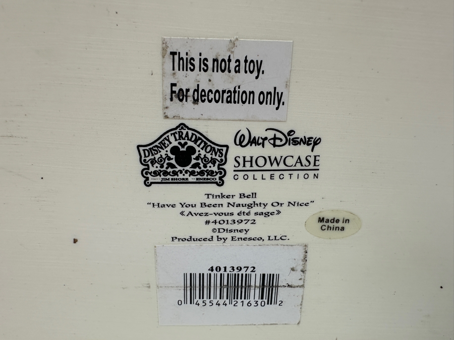 Walt Disney Showcase Collection Tinker Bell 'Have You Been Naughty Or Nice' 4013972 Enesco Jim Shore Figurine 6H [Photo 7]