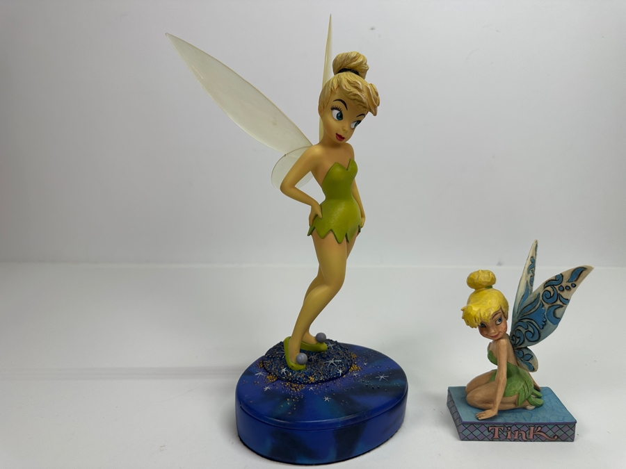 Walt Disney Showcase Collection Tinker Bell 'Pixie Pose' 4008082 Enesco Jim Shore Figurine 5H And Disney Tinker Bell 2000 Markrita Figurine 10H [Photo 4]