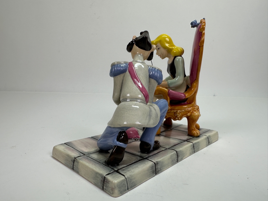 Rare Limited Edition Vintage Walt Disney Showcase Collection By Royal Doulton Cinderella 'It's A Perfect Fit' CN7 Porcelain Figurine Numbered 813 Of 5,000 6W X 5H [Photo 7]