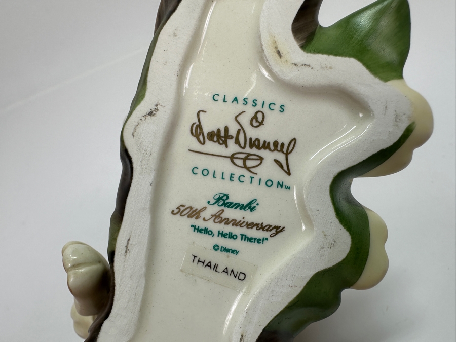 Walt Disney Classics Collection Bambi 50th Anniversary 'Hello, Hello There!' Porcelain Figurine 4.5W X 3.5H [Photo 7]