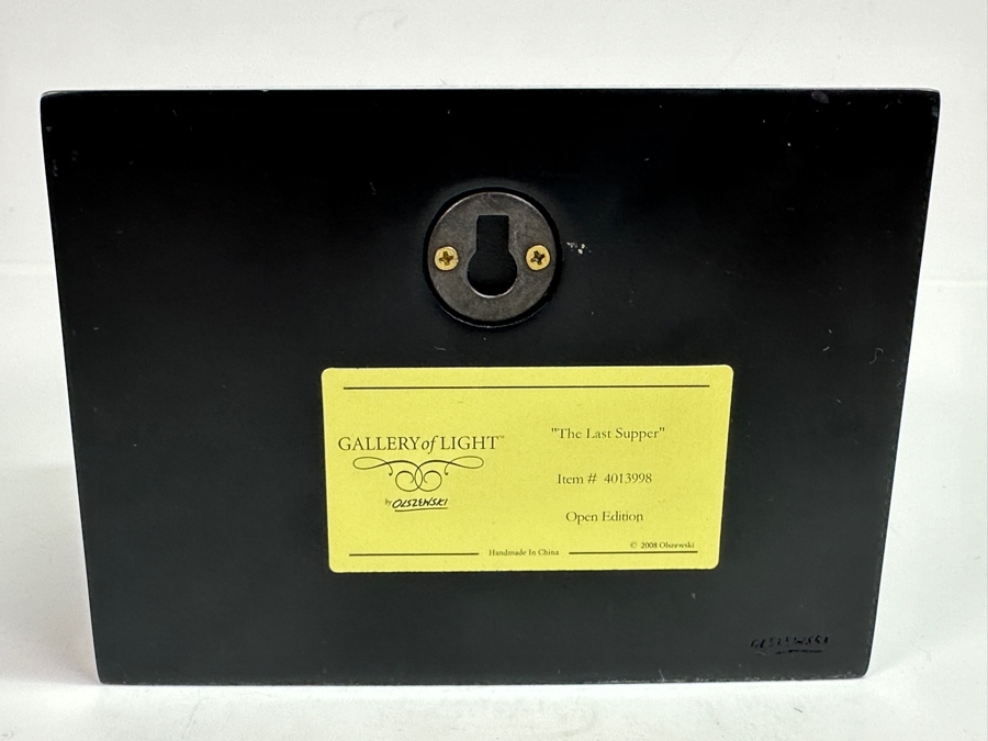 Vintage Robert W. Olszewski Gallery Of Light 'The Last Supper' #4013998 Miniature Shadowbox Scene - Doesn't Light Up 5.25W X 3.5D X 4H	 [Photo 9]