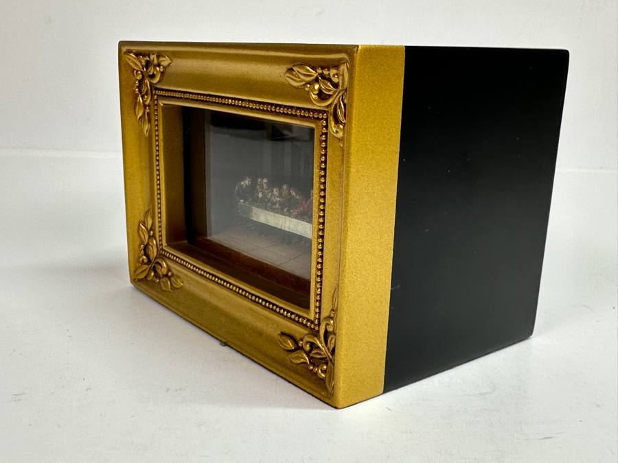 Vintage Robert W. Olszewski Gallery Of Light 'The Last Supper' #4013998 Miniature Shadowbox Scene - Doesn't Light Up 5.25W X 3.5D X 4H	 [Photo 8]