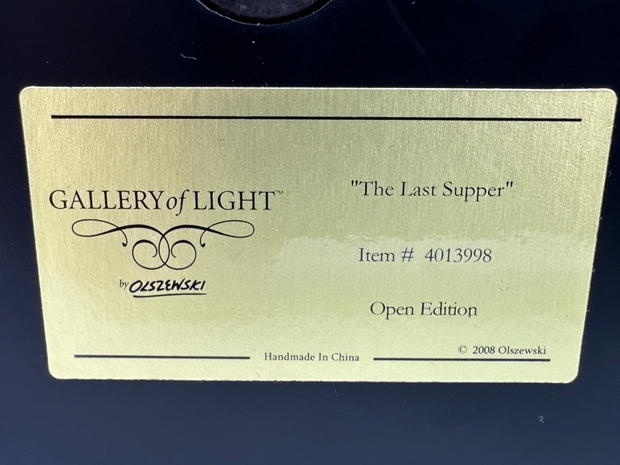 Vintage Robert W. Olszewski Gallery Of Light 'The Last Supper' #4013998 Miniature Shadowbox Scene - Doesn't Light Up 5.25W X 3.5D X 4H	 [Photo 10]