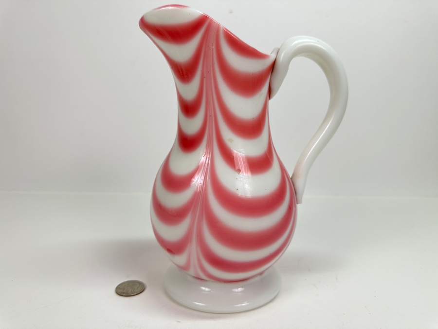 Just Added - Vintage Mid-Century Glass Pitcher 8.5H [Photo 2]