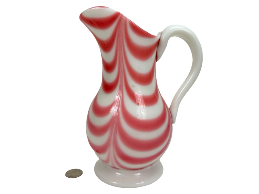 Just Added - Vintage Mid-Century Glass Pitcher 8.5H [Photo 1]