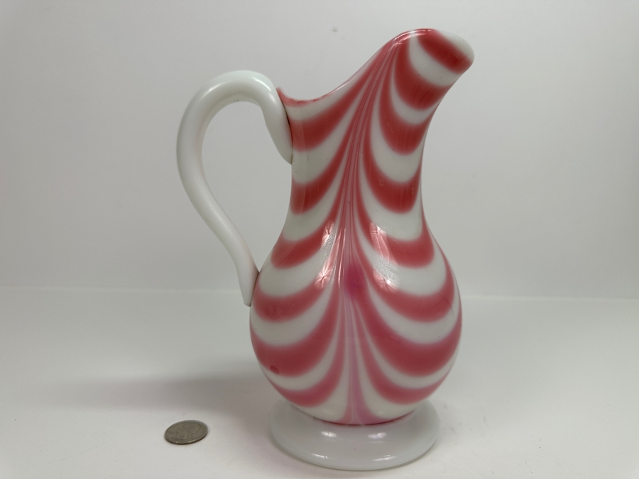 Just Added - Vintage Mid-Century Glass Pitcher 8.5H [Photo 4]