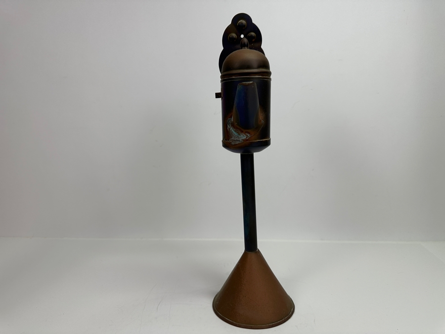 Just Added - Vintage Brass Tea Strainer (M), Vintage Copper Oil Lamp (R) & Pair Of Copper And Wooden Ladles (L) [Photo 10]