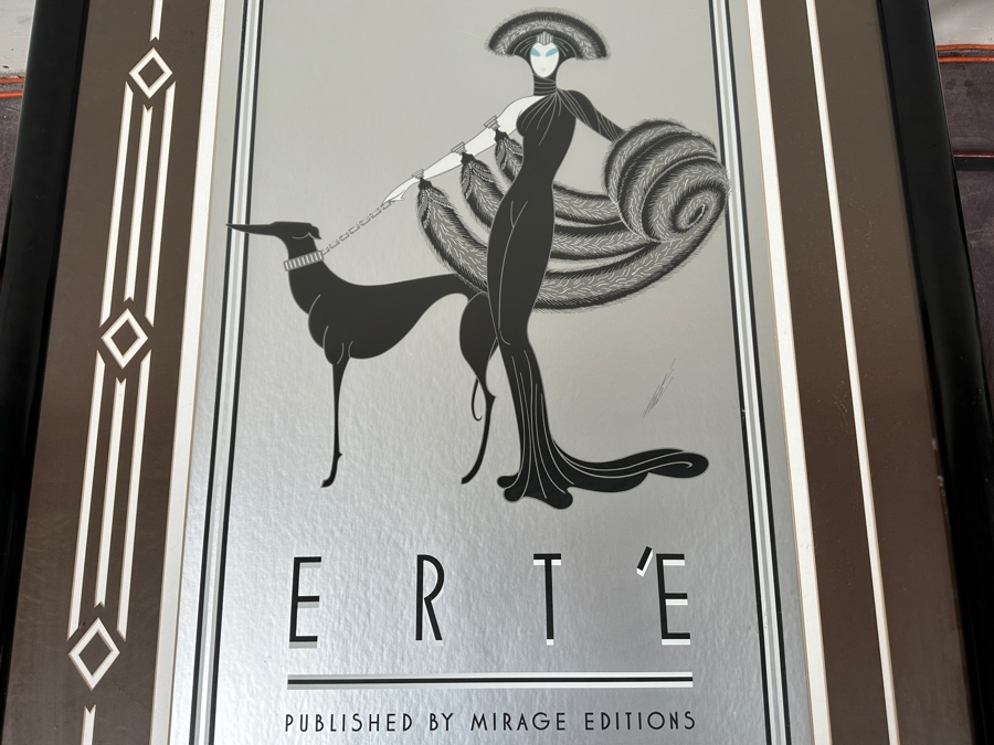 Original Vintage 1980 Erte 'Symphony In Black' Serigraph Print Published By Mirage Editions In Association With Grosvenor Gallery, London, England Nicely Framed 33 X 43 [Photo 5]