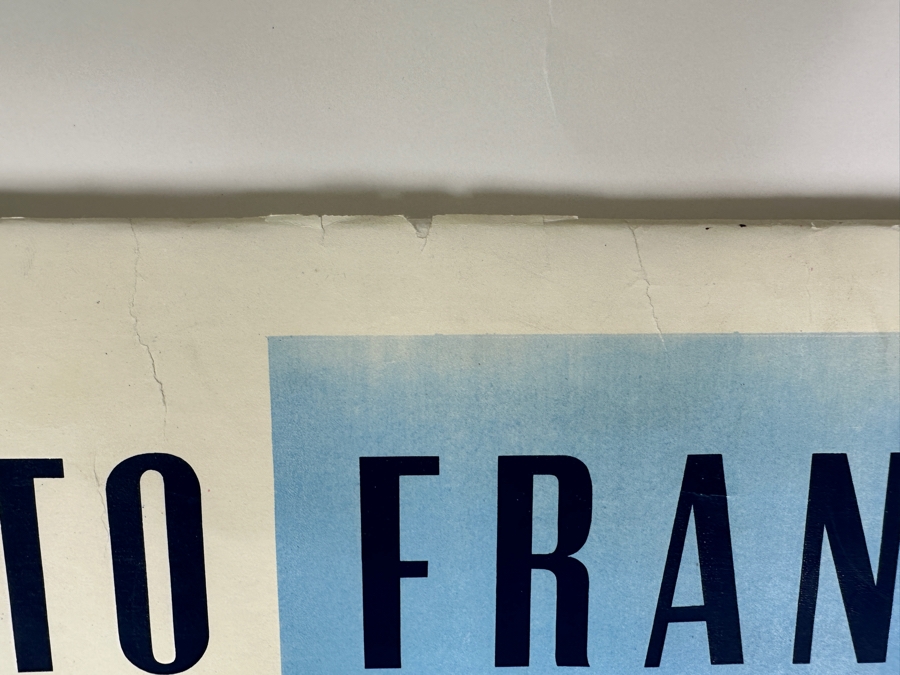 Reproduction Pan American World Airways System Fly To France Travel Poster On Foam Board 28 X 42 [Photo 12]