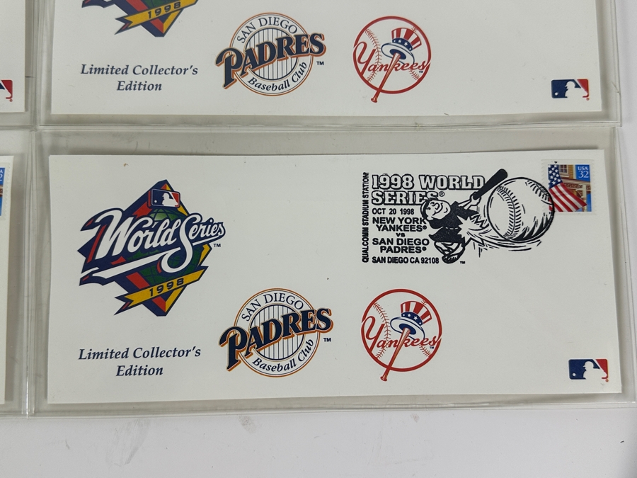 Six Vintage Limited Collector's Edition San Diego Padres Vs New York Yankees 1998 World Series First Day Covers [Photo 2]