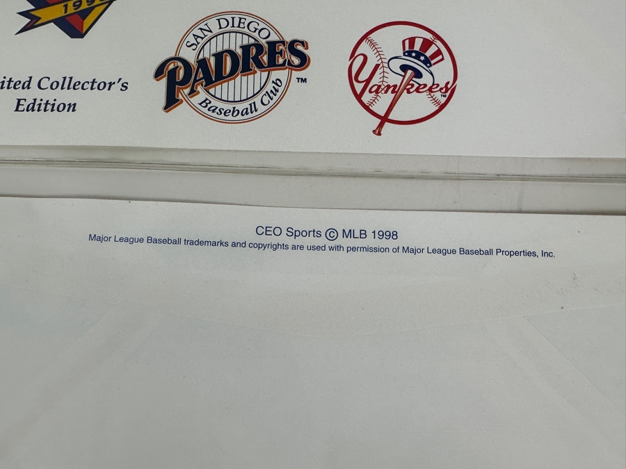 Six Vintage Limited Collector's Edition San Diego Padres Vs New York Yankees 1998 World Series First Day Covers [Photo 5]