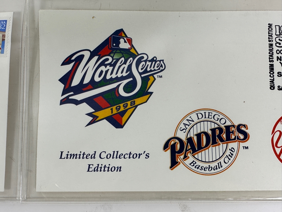 Six Vintage Limited Collector's Edition San Diego Padres Vs New York Yankees 1998 World Series First Day Covers [Photo 4]